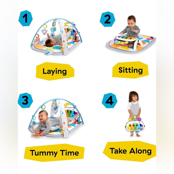 Baby Einstein book bundle and 4-in-1 kick piano playmat - Picture 5 of 8